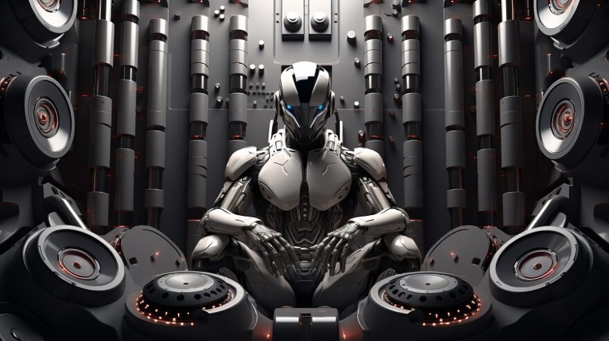 view-futuristic-music-robot-droid
