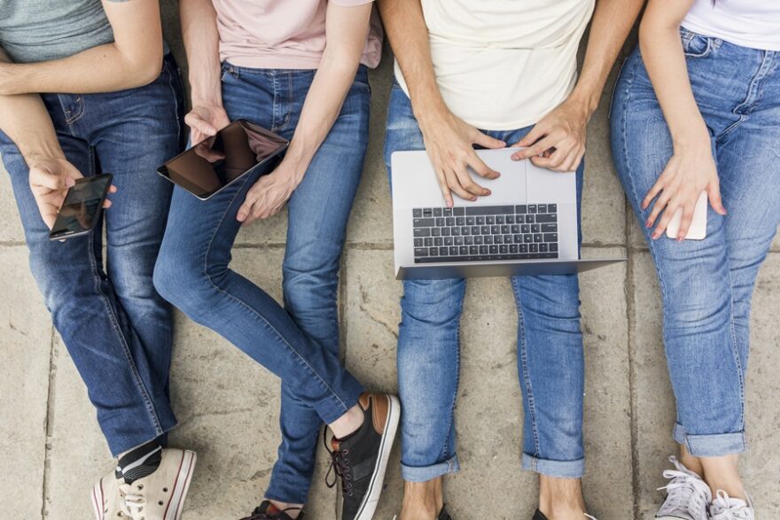 young people-work-group-friends-relaxing