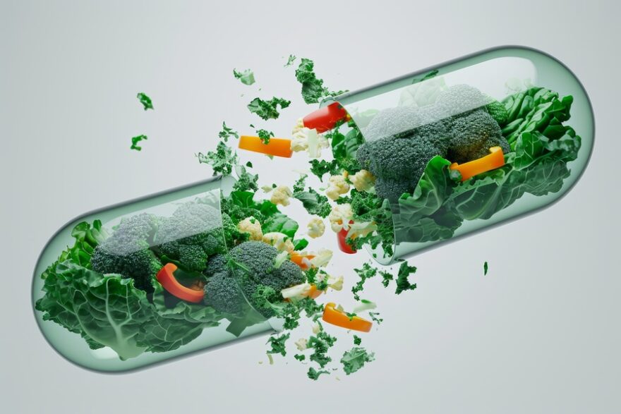 view-healthy-food-incased-pill-shaped-container